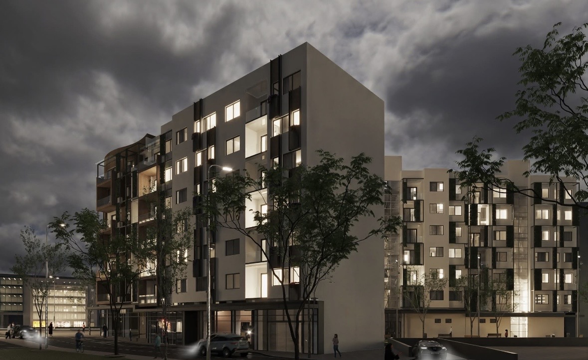 Afija Residence exterior at night